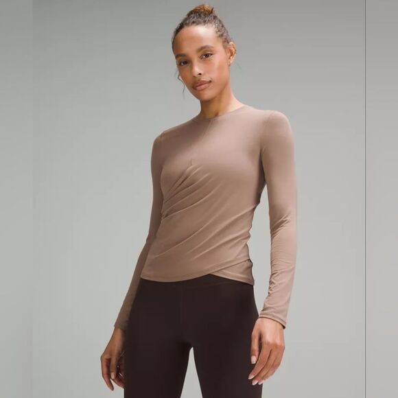 Light Smooth Cover Wrap-Front Long-Sleeve Shirt - Picture 1 of 8